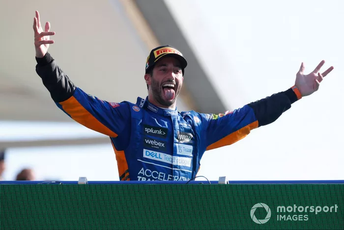 Podio: ganador Daniel Ricciardo, McLaren