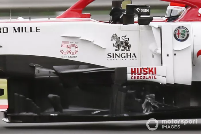 Alfa Romeo Racing C39 detalle del bargeboard 