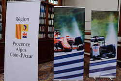 French GP press conference signage