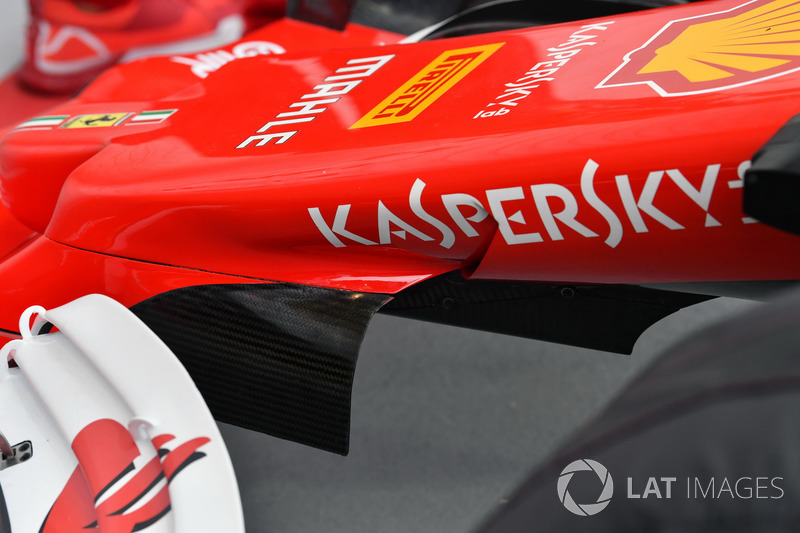 Vue détaillée du nez la Ferrari SF70H