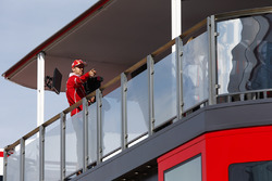 Sebastian Vettel, Ferrari, en el hospitality de Ferrari