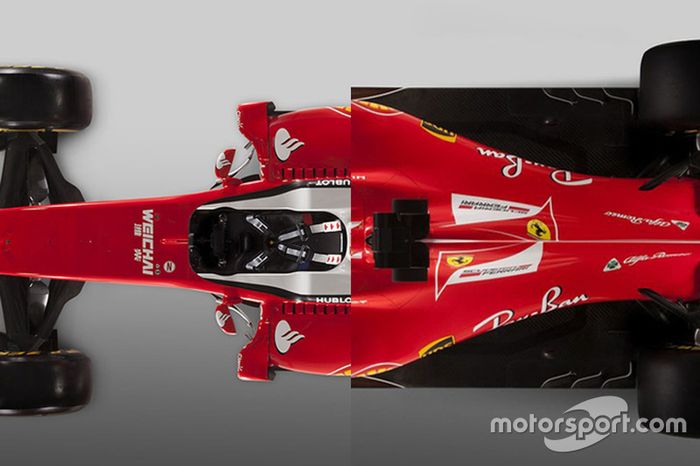 Comparación Ferrari SF70H y SF16-H