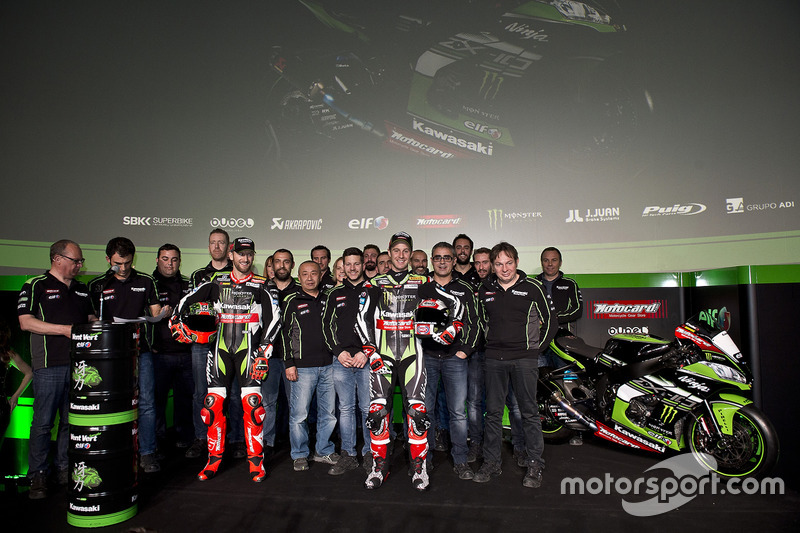 Tom Sykes, Jonathan Rea, Kawasaki Racing con el equipo