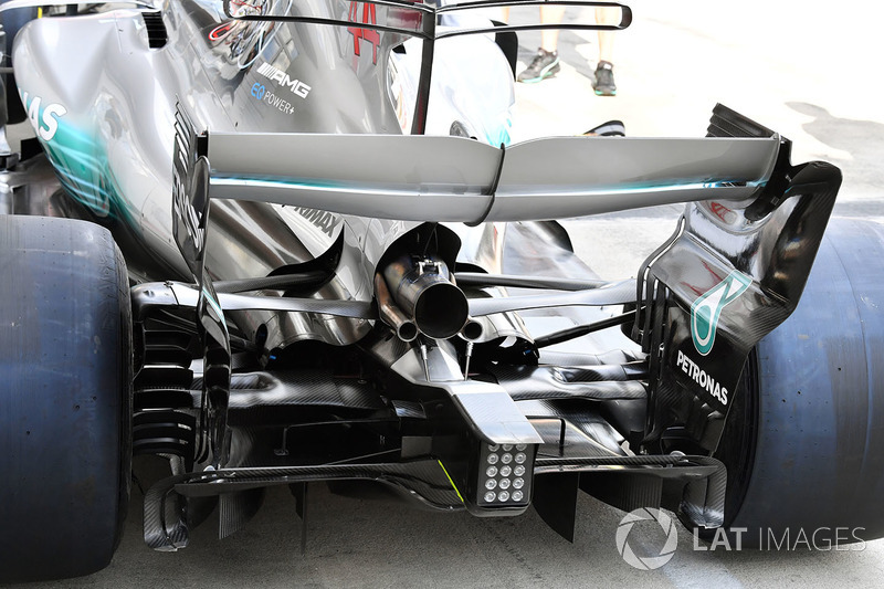 Mercedes AMG F1 F1 W08 achterkant detail