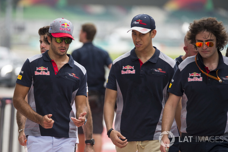 Carlos Sainz Jr., Scuderia Toro Rosso and Sean Gelael, Scuderia Toro Rosso