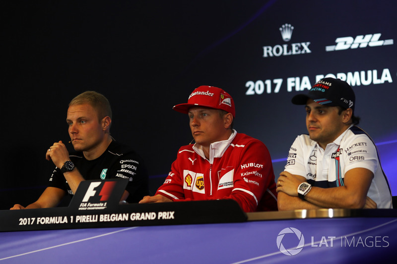 Valtteri Bottas, Mercedes AMG F1, Kimi Raikkonen, Ferrari and Felipe Massa, Williams in the Press Conference