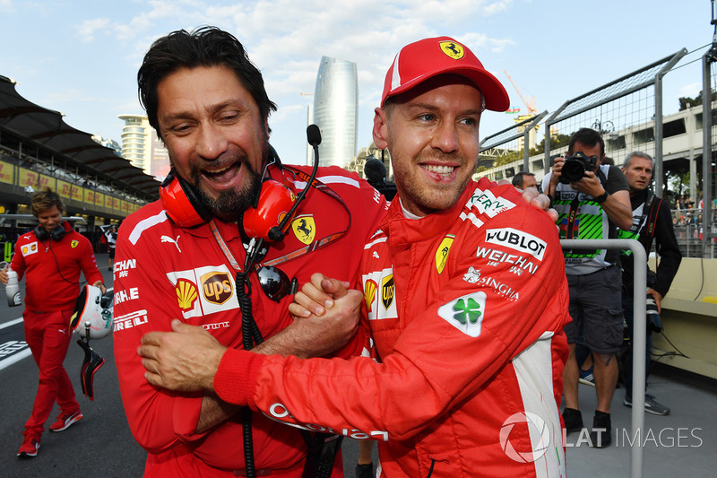 Peraih pole Sebastian Vettel, Ferrari