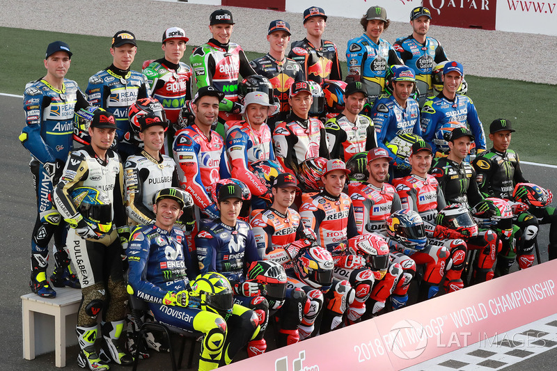 Photo de groupe des pilotes MotoGP