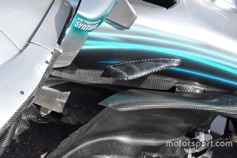 Область дефлекторов Mercedes F1 W09