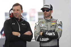 Jimmie Johnson, Hendrick Motorsports Chevrolet und Crewchief Chad Knaus