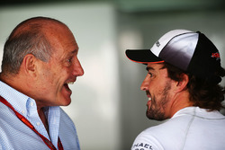Ron Dennis, McLaren-Chef, mit Fernando Alonso, McLaren