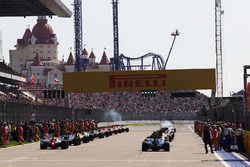 The grid before the start of the race