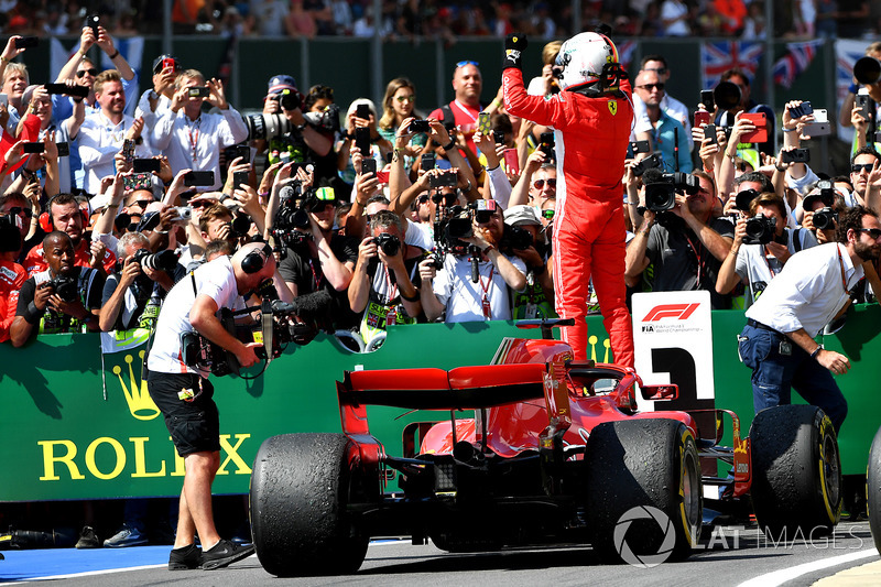 El ganador: Sebastian Vettel, Ferrari