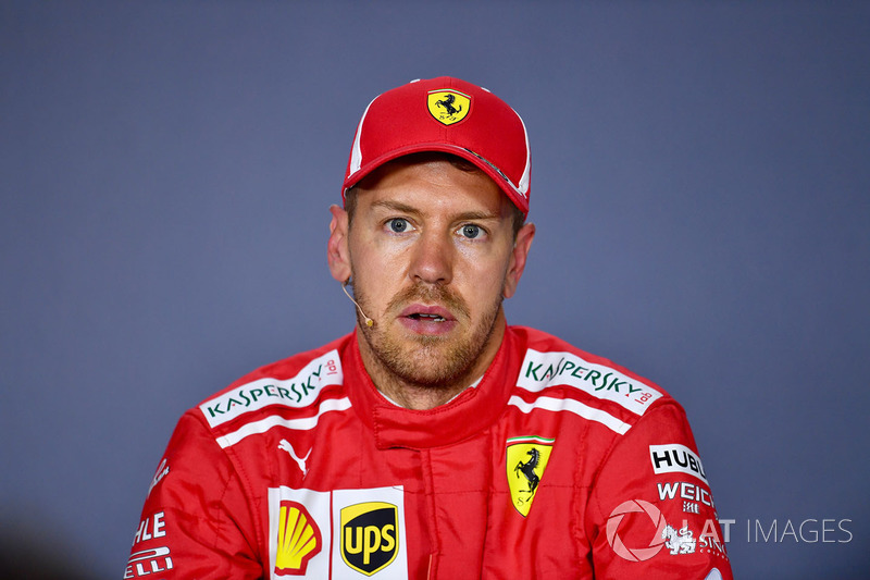 Sebastian Vettel, Ferrari in the Press Conference