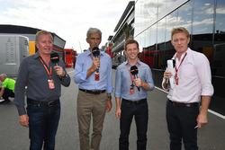 Martin Brundle, Sky TV, Damon Hill, Sky TV, Anthony Davidson, Sky TV et Simon Lazenby, Sky TV