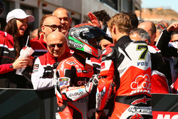 Le vainqueur Chaz Davies, Ducati Team, le troisième, Marco Melandri, Ducati Team