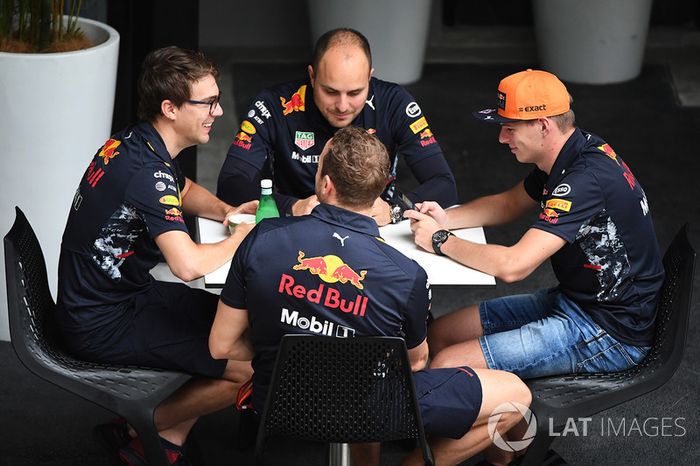 Max Verstappen, Red Bull Racing y Gianpiero Lambiase, Red Bull Racing ingeniero