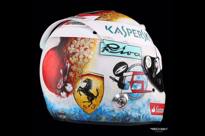 Il casco di Sebastian Vettel, Ferrari