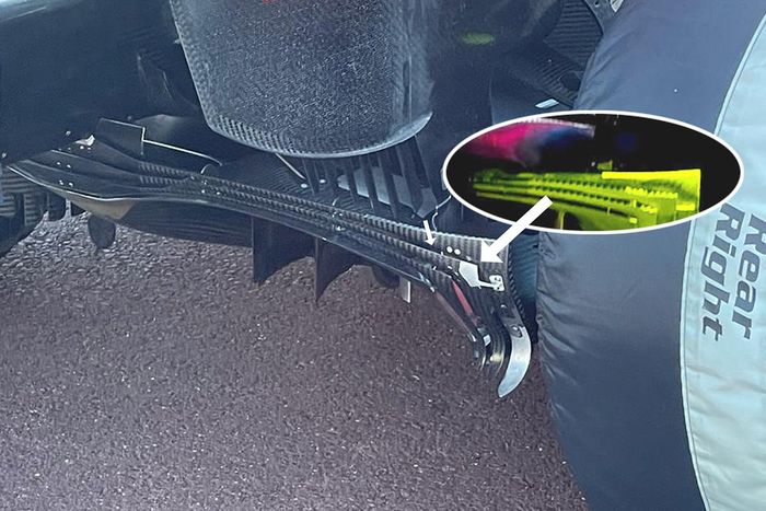 Comparación del difusor del Red Bull Racing RB16B 