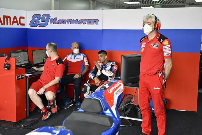 Jorge Martin, Pramac Racing, Gigi Dall'Igna, Ducati Corse General Manager

