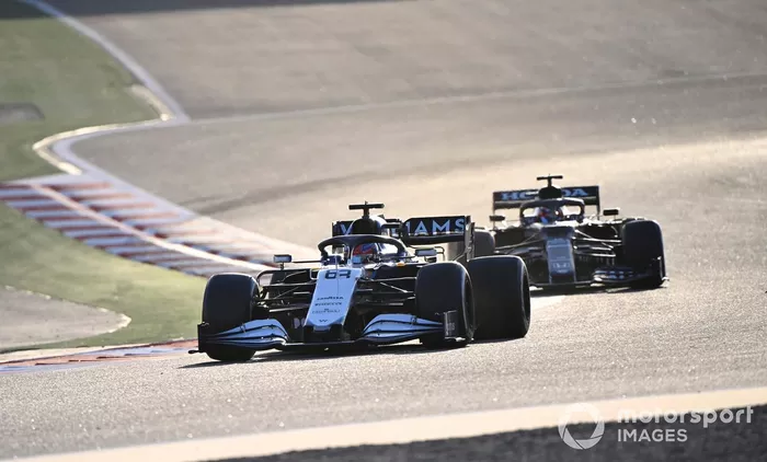 George Russell, Williams FW43B, Yuki Tsunoda, AlphaTauri AT02 