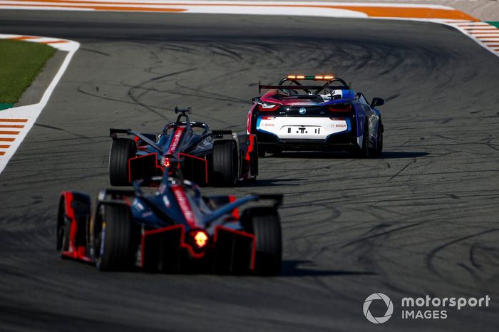 BMW i8 Safety car Oliver Rowland, Nissan e.Dams, Nissan IMO2, Sebastien Buemi, Nissan e.Dams, Nissan IMO2