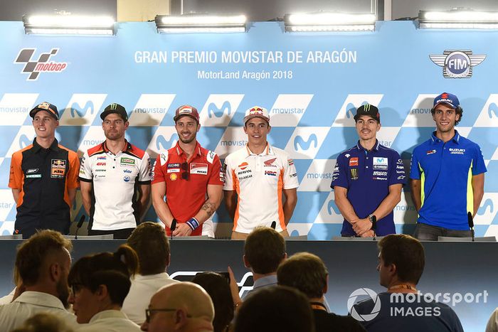 Pol Espargaro, Red Bull KTM Factory Racing, Cal Crutchlow, Team LCR Honda, Andrea Dovizioso, Ducati Team, Marc Marquez, Repsol Honda Team, Maverick Viñales, Yamaha Factory Racing, Alex Rins, Team Suzuki MotoGP