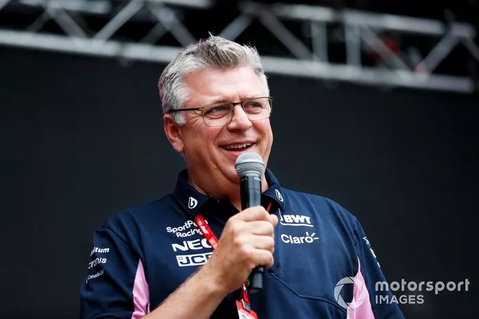 Otmar Szafnauer, Team Principal and CEO, Racing Point, sul palco