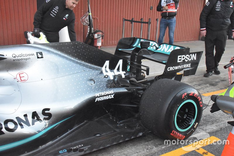 Mercedes AMG F1, dettaglio della doppia T-wing