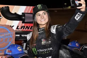 Race winner Hailie Deegan
