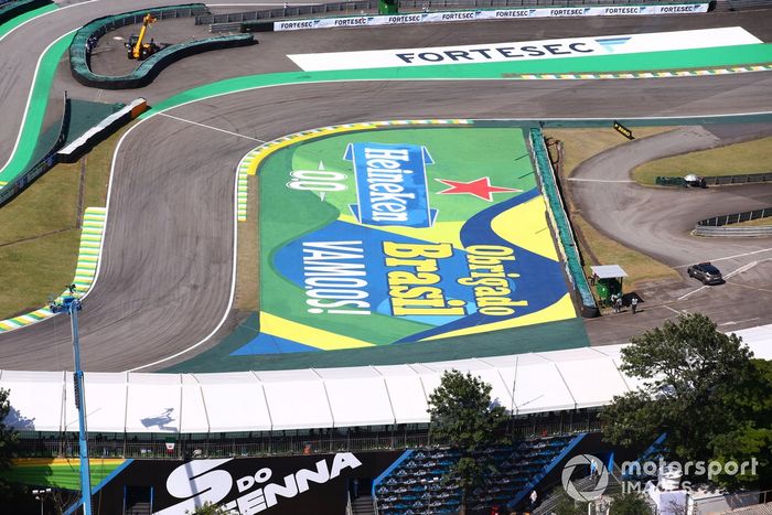 Una vista aérea del circuito