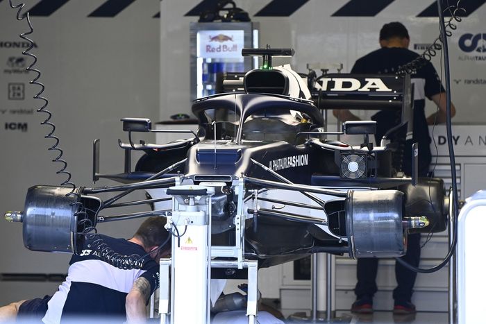 Detalle frontal del AlphaTauri AT02