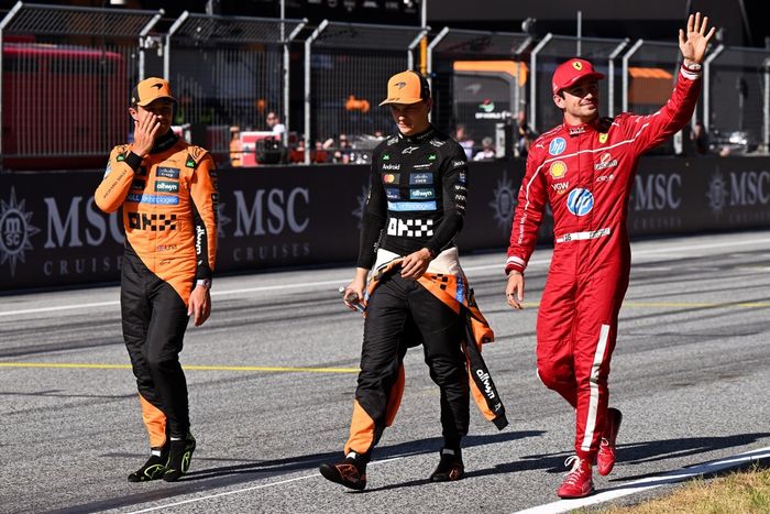 Charles Leclerc, Ferrari, Lando Norris, McLaren, Oscar Piastri, McLaren