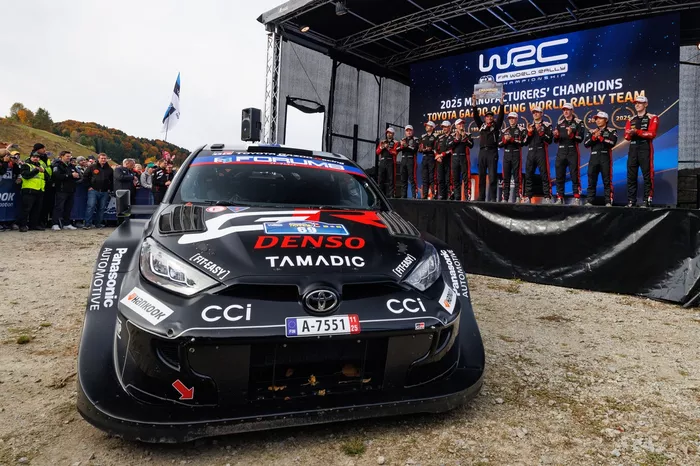 Podium: Juka Kankkunen with the Toyota Gazoo Racing WRT team