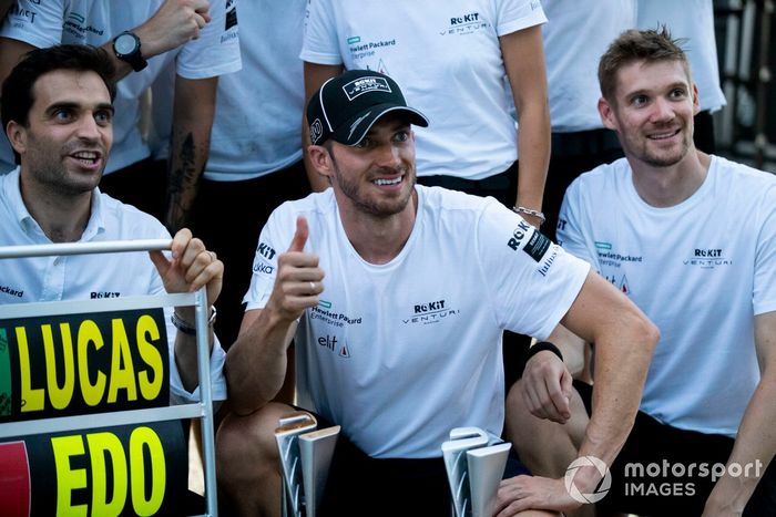 Jerome d'Ambrosio, jefe de ROKiT Venturi Racing, el ganador Edoardo Mortara, Venturi Racing