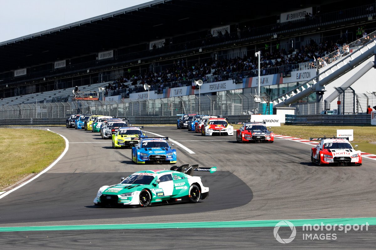 Nico Müller, Audi Sport Team Abt Sportsline, Audi RS 5 DTM lead the formation lap