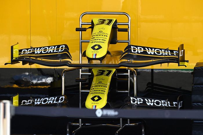 Detalle del alerón delantero del Renault R.S.20