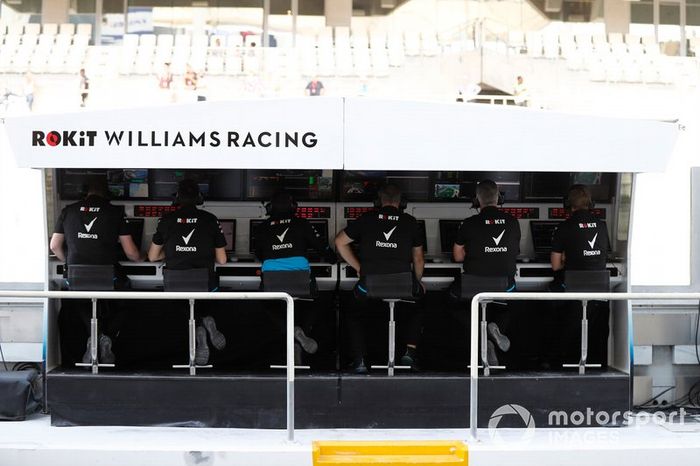 El muro de boxes del equipo Williams