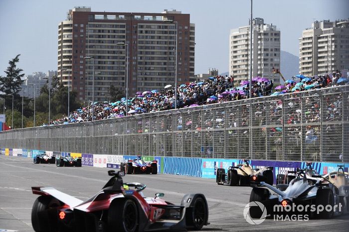 Maximilian Günther, BMW I Andretti Motorsports, BMW iFE.20 Mitch Evans, Jaguar Racing, Jaguar I-Type 4, Pascal Wehrlein, Mahindra Racing, M6Electro