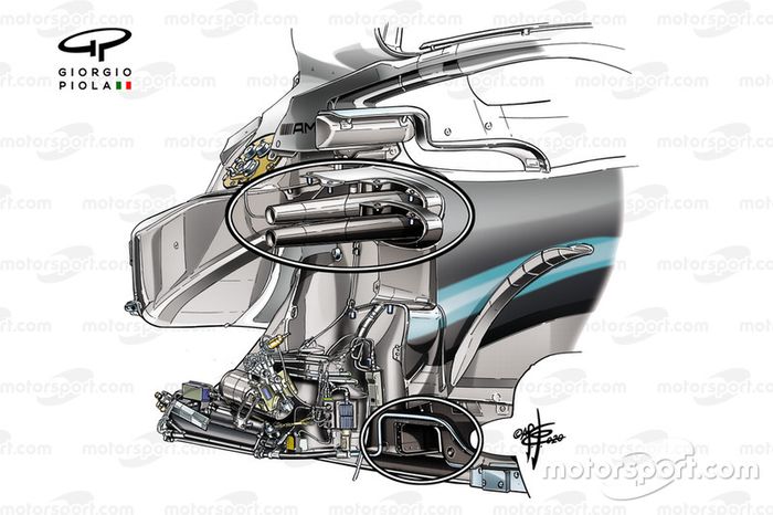 Chasis del Mercedes AMG F1 W10