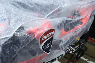 Ducati rain cover, British MotoGP race 2018
