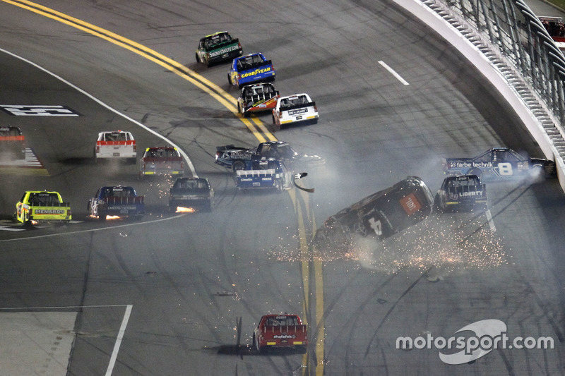 Crash: Christopher Bell, Kyle Busch Motorsports Toyota