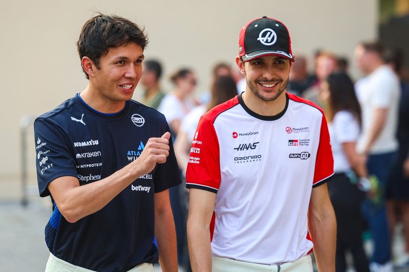 Esteban Ocon, Haas F1 Team, Alexander Albon, Williams