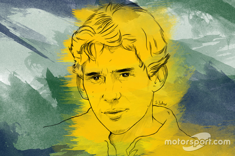 Porträt von Ayrton Senna