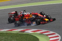 Daniel Ricciardo, Red Bull Racing RB12 ve Sebastian Vettel, Ferrari SF16-H