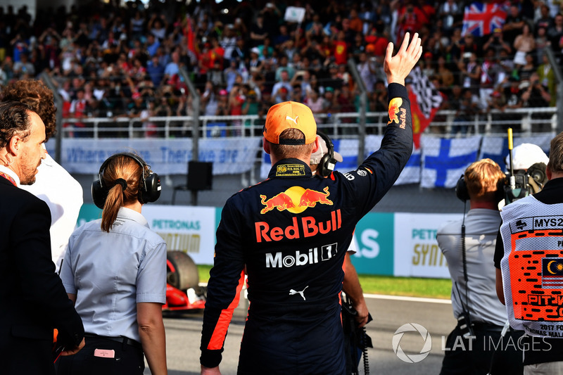 Max Verstappen, Red Bull Racing celebrates in parc ferme