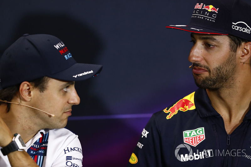 Феліпе Масса, Williams, Даніель Ріккардо, Red Bull Racing, на прес-конференції