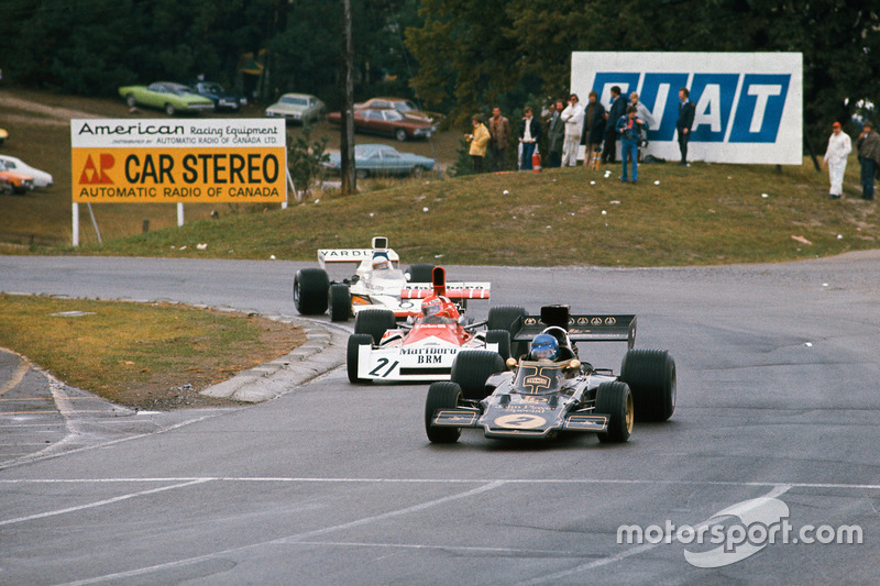 Ronnie Peterson, Lotus 72E Ford; Niki Lauda, BRM P160E; Jody Scheckter, McLaren M23 Ford