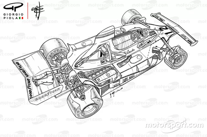 Ferrari 312T 1976 detailed rear view