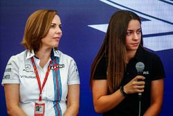 Claire Williams, directrice adjointe Williams, Marta Garcia, Renault Sport F1 Team Sport Academy, à la Conférence sur les femmes dans les sports mécaniques